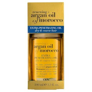 OGX Further Energy Argan Oil Hair Remedy, 3.3 fl oz – Intensive Moisturizing Serum for Dry, Broken, and Coarse Hair, Freed from Parabens and Sulfates