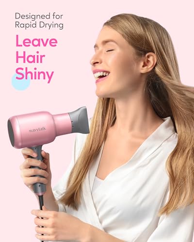 Wavytalk Skilled Ionic Hair Dryer with Diffuser and Comb for Curly Hair - 1875W Excessive-Energy Ceramic Know-how for Fast, Quiet, and Salon-High quality Drying